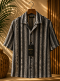 Monochrome Drift Crochet Shirt