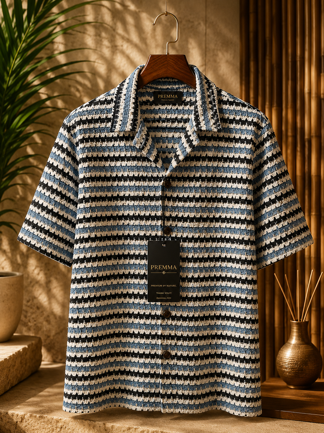 Oceaan Rythm Crochet Shirt